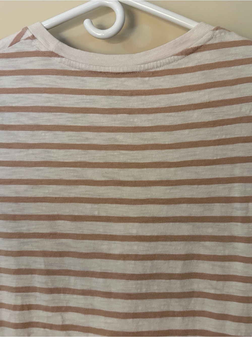 Universal Thread White and Tan Striped Mini Tshirt Dress women’s Sz small - Picture 5 of 9